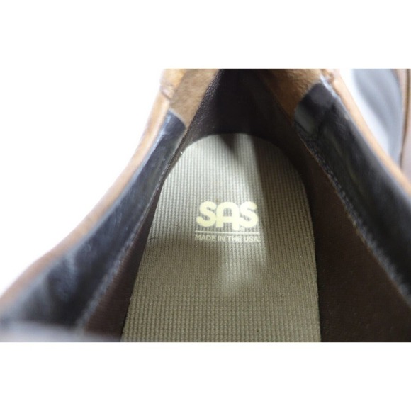 SAS Men Shoes Move On Brown Sz 12 M Medium Leather Lace-Up Comfort Sneakers